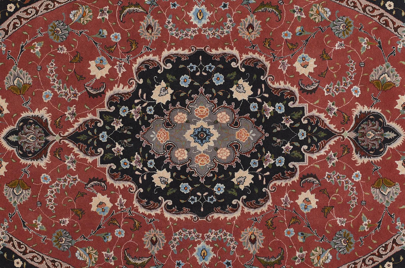Noué à la main Tapis Tabriz cod.319 en laine nouée à la main en vente