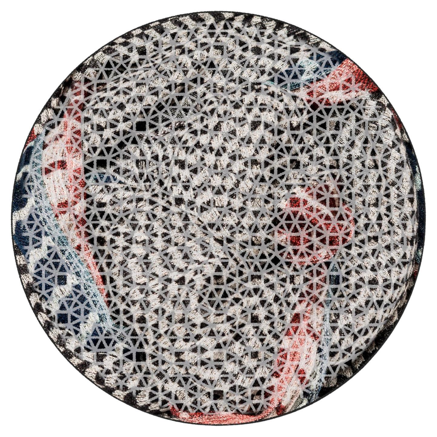 Tappeto Tondo Design Italiano Pattern Pet Friendly Deanna Comellini 200cm