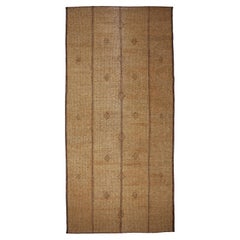 Tuareg Mats Handmade in Sahara Mauritanian Vintage Carpet in Wood and Leather