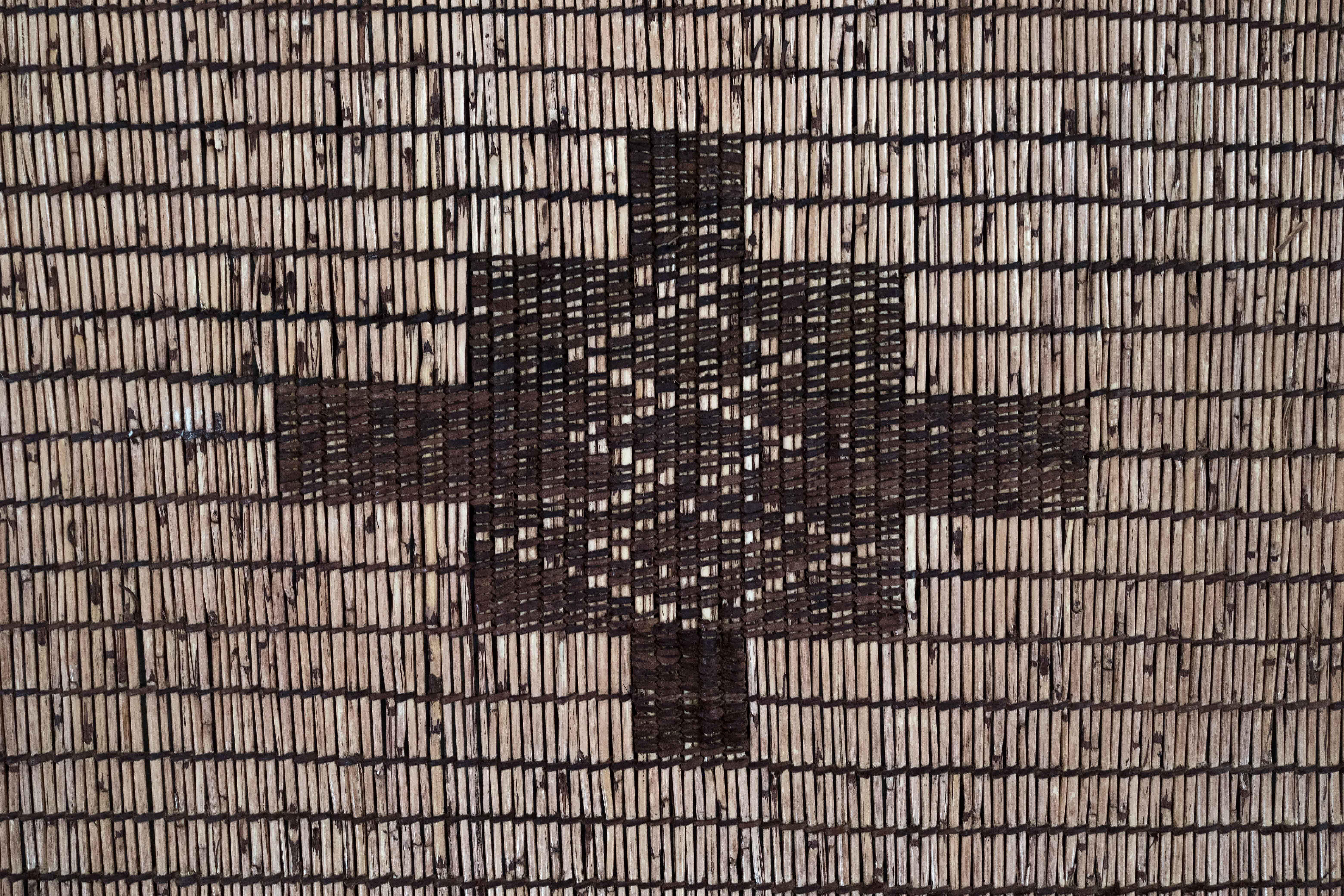 Sub-Saharan African Tuareg Rug or Mat, Vintage, 20th Century, Wood and Leather, In Stock For Sale