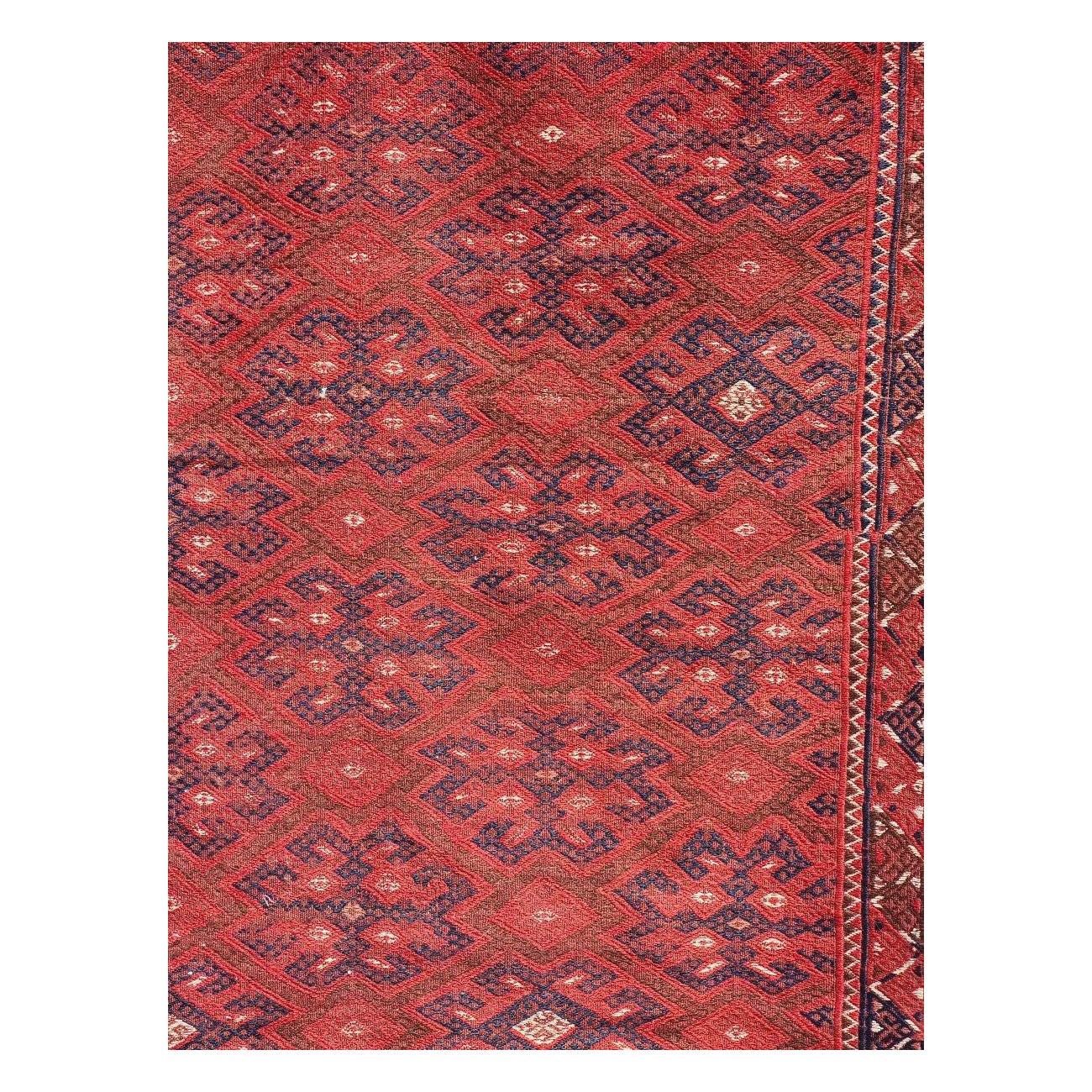 Handmade turcoman rug - 1960s-70s