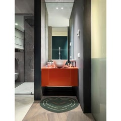 Tappeto Valentino in Colore Verde Filato Tecnico by Deanna Comellini 85x105 cm