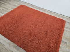 Vintage 1970s Italian red wool rug