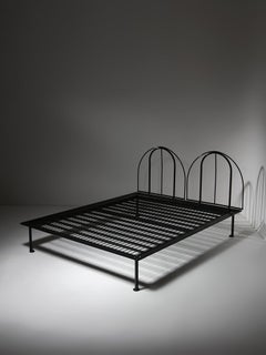 "Tappeto Volante" Metal Double Bed by Enzo Mari for Interflex, Italy, 1980s