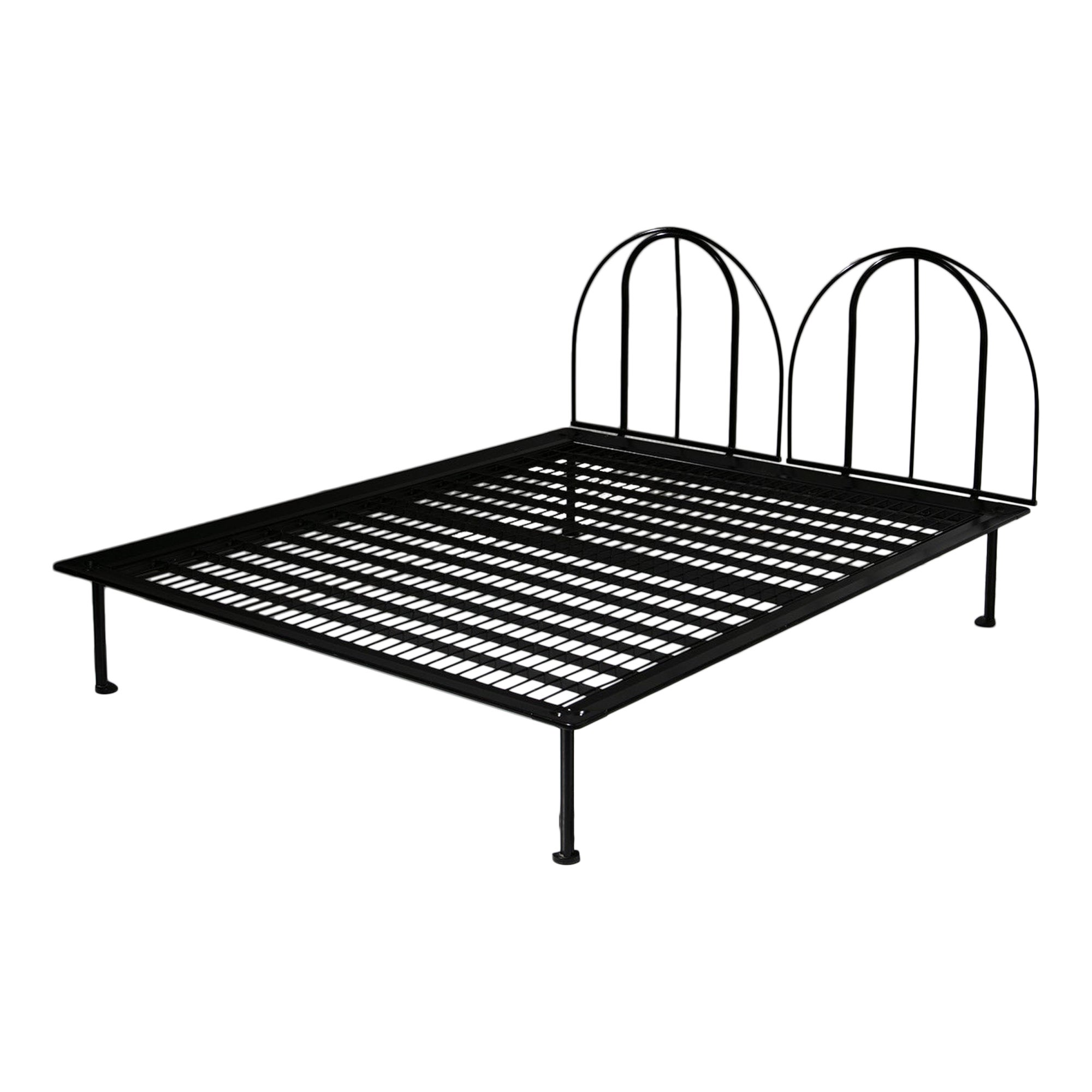 Letto matrimoniale in metallo "Tappeto Volante" di Enzo Mari per Interflex, Italia, anni '80