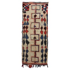 Tappeto Berbero Vintage Azilal Marocco manufatto in Lana Multicolore Naturale