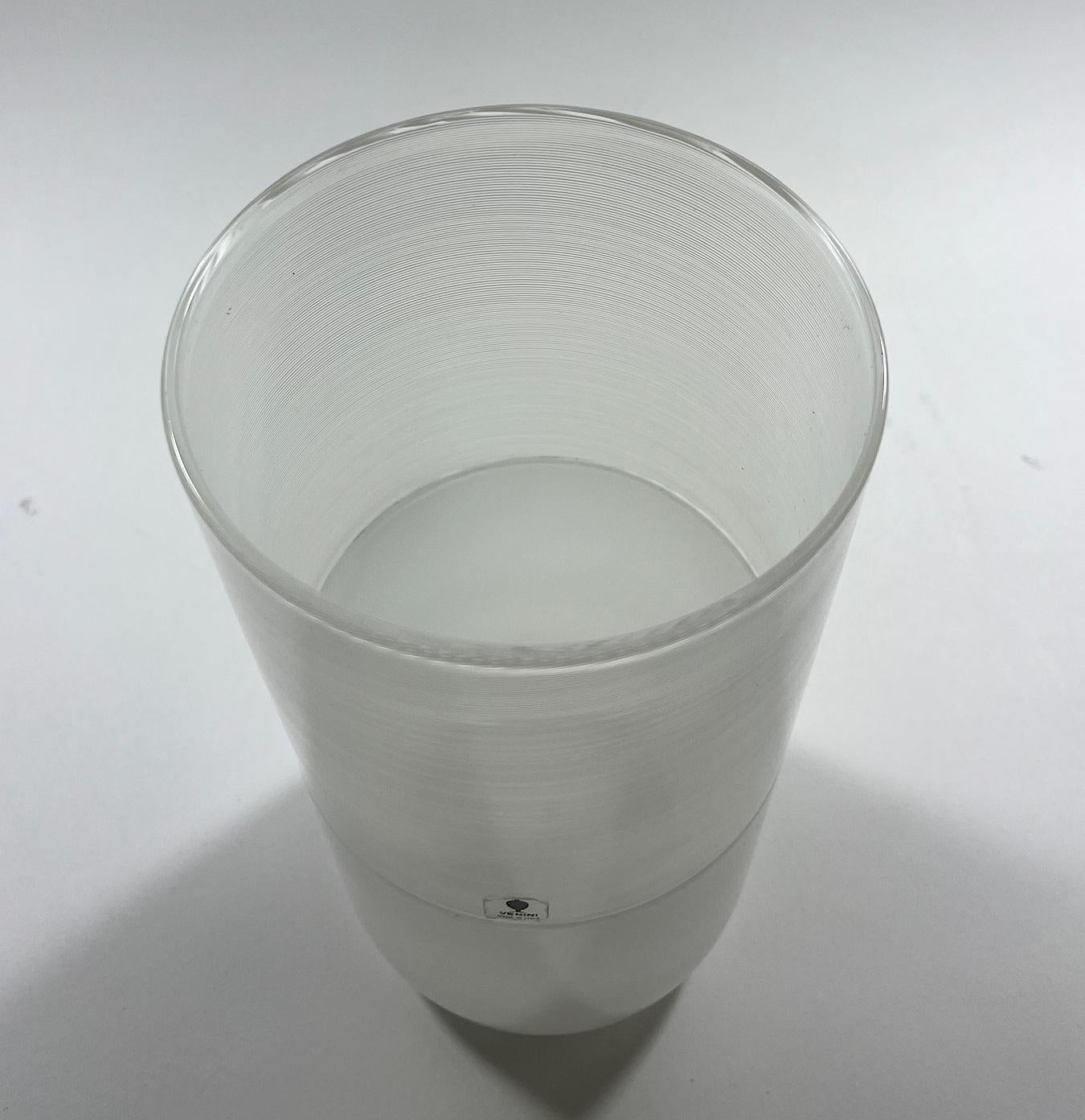 Tappio Wirkkala für Venini Incalmo 1/2 Filigrane Vase, Tappio (Ende des 20. Jahrhunderts) im Angebot