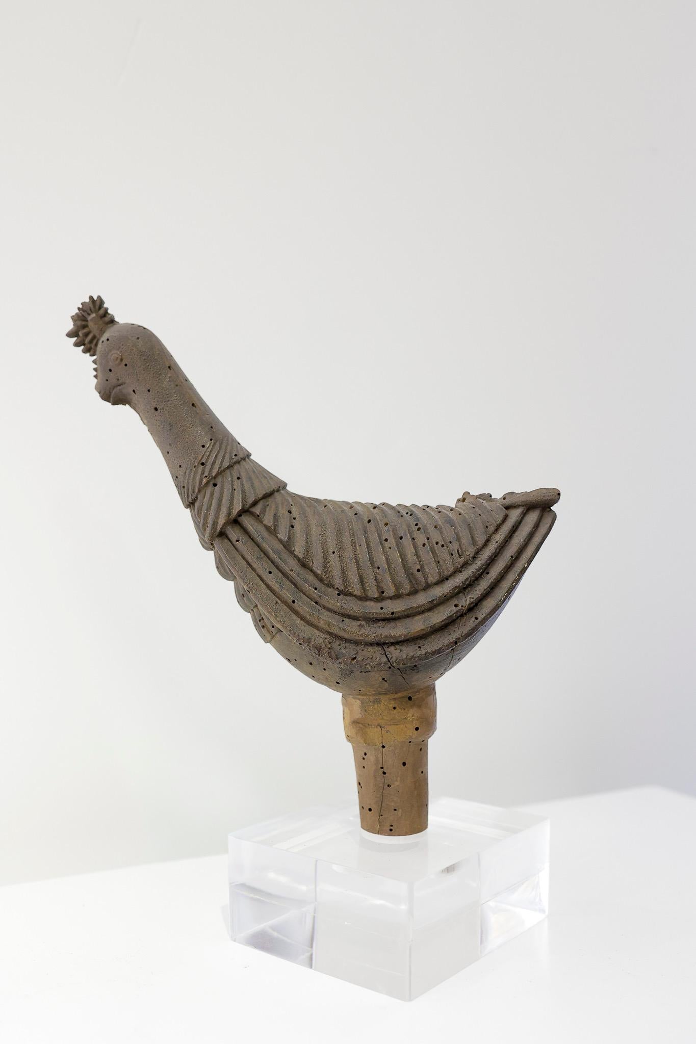 French Tappo di botte in legno con tracce di policromia - Francia XVIII secolo For Sale