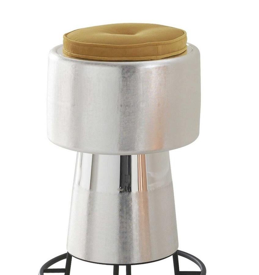 Italiano Tappo Silver Bar Stool by NOOII in vendita