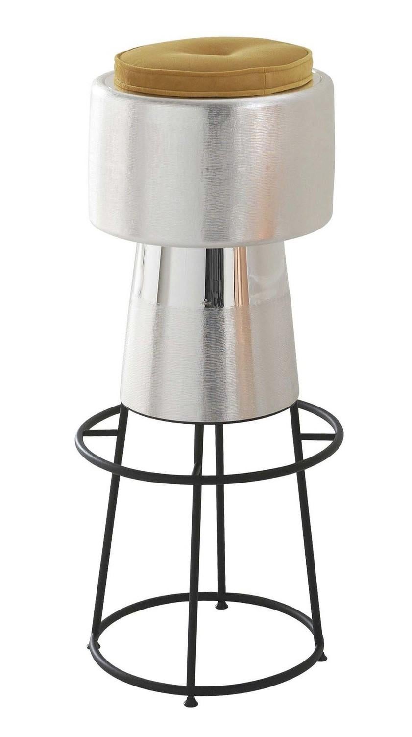 Tappo Silver Bar Stool by NOOII In condizioni Nuovo in vendita a Milan, IT
