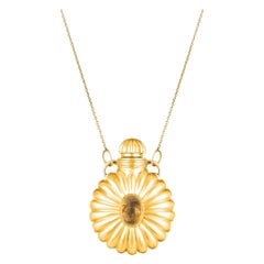 Taputi Bottle Pendant Necklace in 18k Gold Vermeil with Yellow Citrine