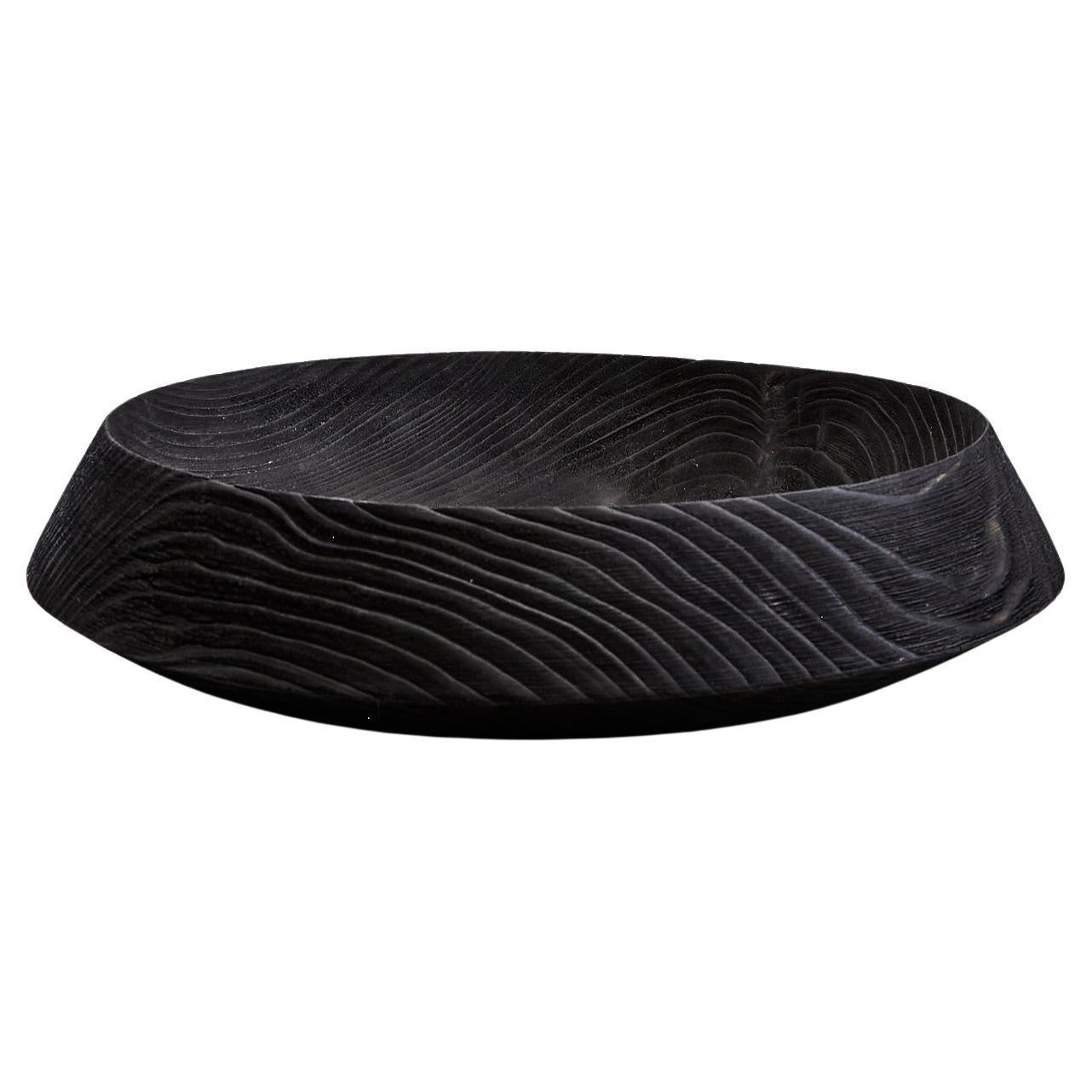 Vaso unico Tara 02 - Scultura contemporanea in Wood nero di Megarisiotis