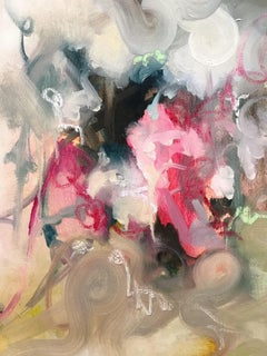 "Mystical Clouds" Contemporary Colorful Abstract Oil Painting on Gallery Canvas