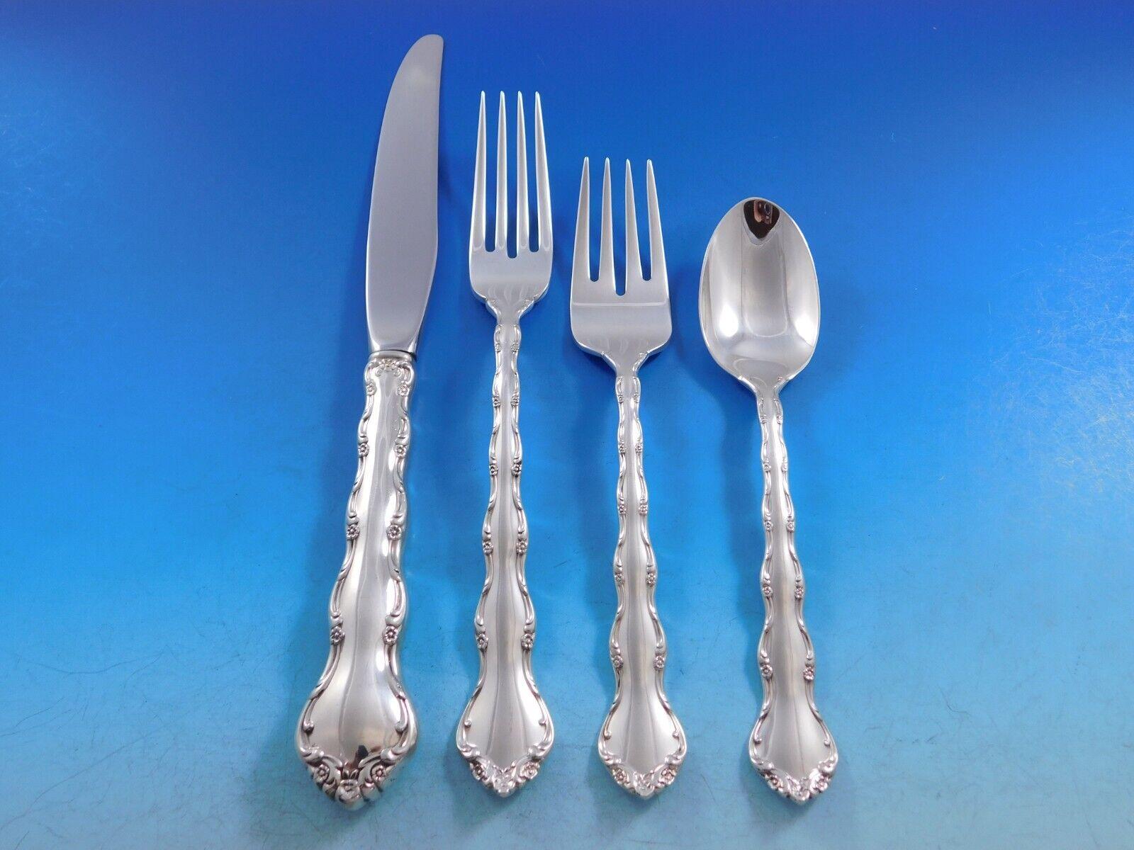 Tara by Reed and Barton Sterling Silver Flatware Set For 8 Service 49 Pieces In Excellent Condition For Sale In Big Bend, WI