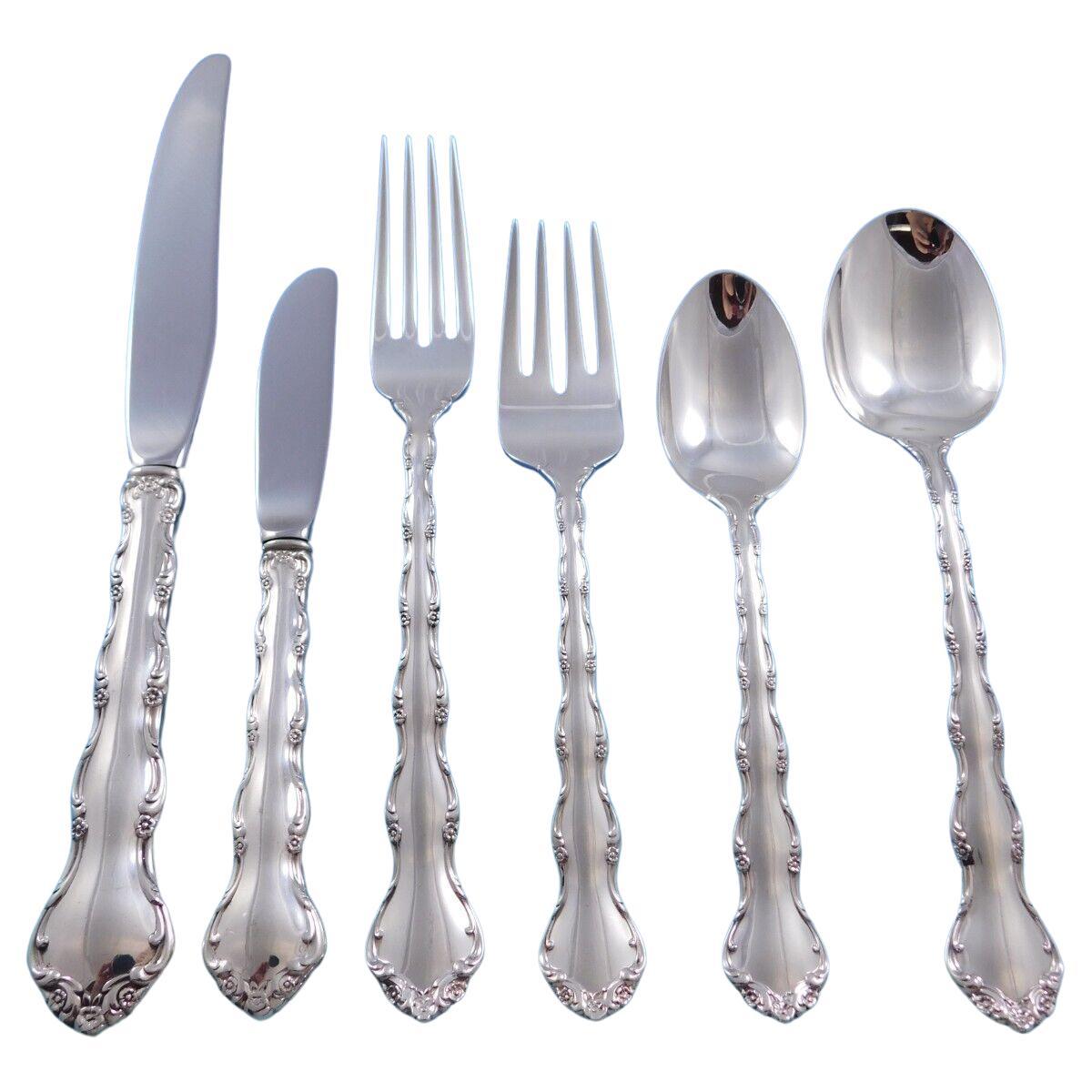 Tara by Reed and Barton Sterling Silver Flatware Set For 8 Service 49 Pieces For Sale