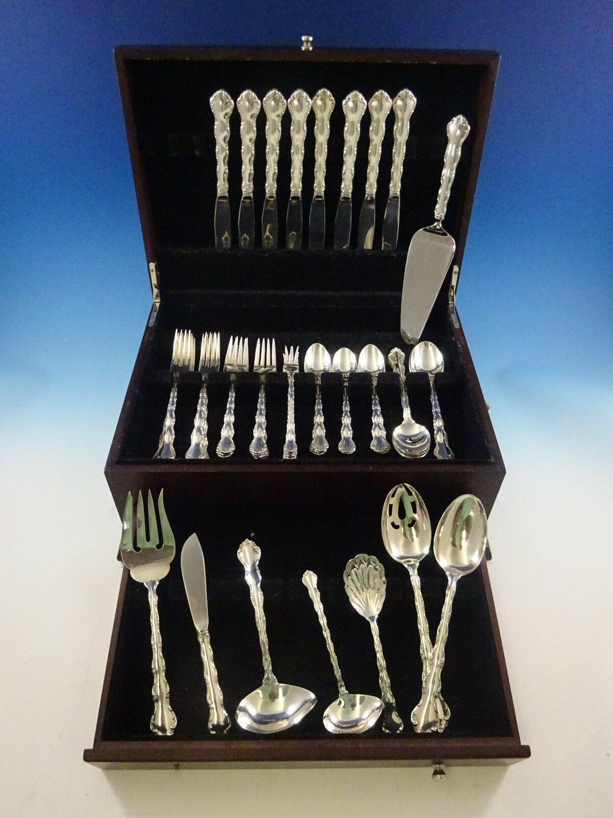 Beautiful Tara by Reed and Barton sterling silver flatware set - 56 pieces. This set includes:

8 knives, 9 1/8