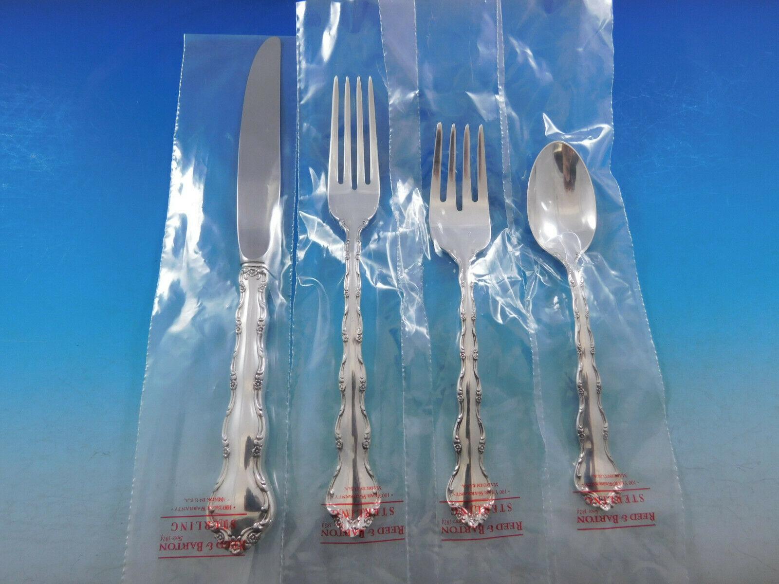 Unused Tara by Reed and Barton sterling silver Flatware set, 55 pieces. This set includes:

12 Knives, 9 1/8