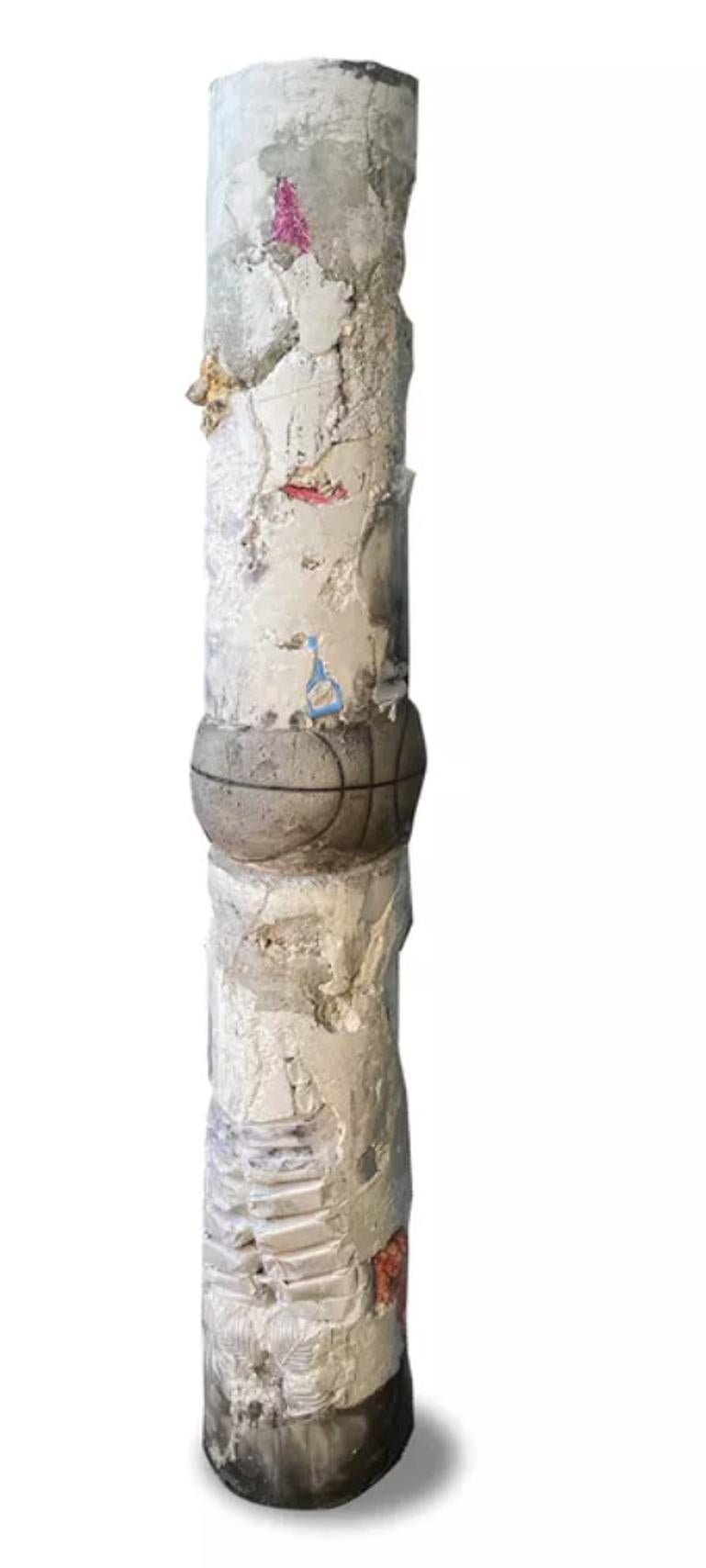 Basketball Pillar - Mixed Media Art by Tara de la Garza