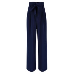 Tara Jarmon Belted Crepe Wide-Leg Trousers