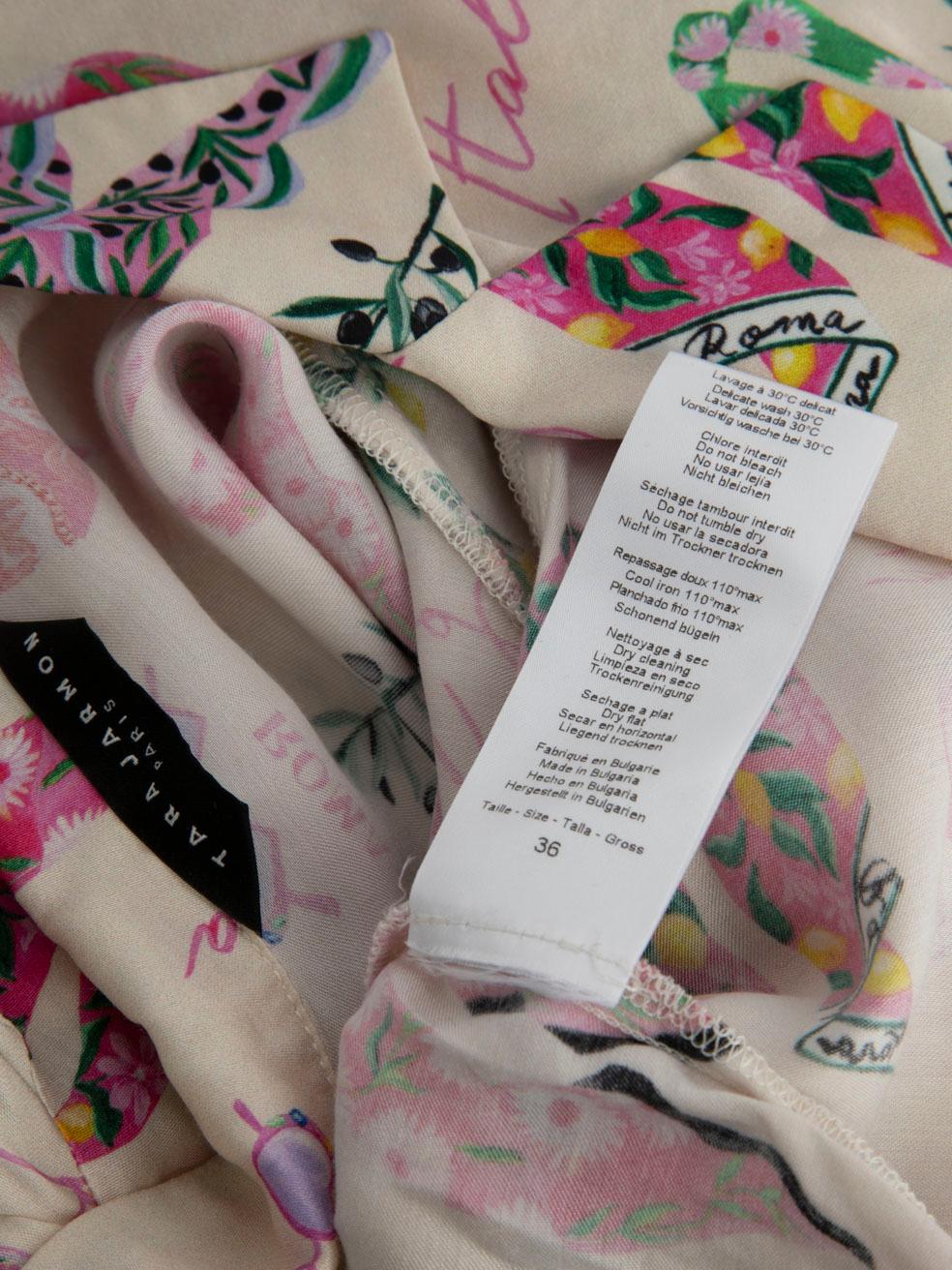 Women's Tara Jarmon Dolce Vita Printed Tie Up Shirt Size S For Sale