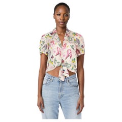 Tara Jarmon Dolce Vita, chemise à cravate imprimée, taille S