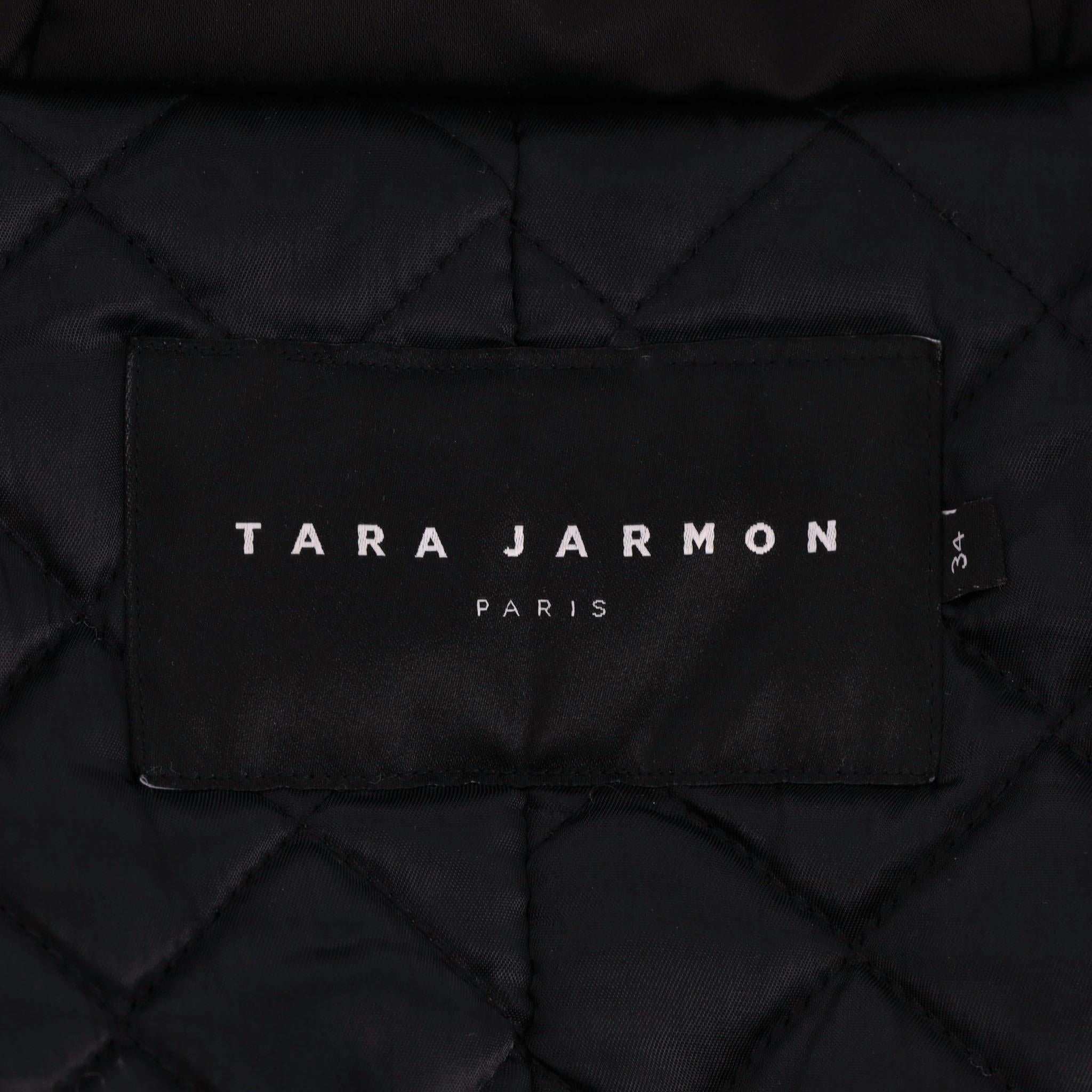 De las mujeres Chaqueta parka Tara Jarmon con capucha ribeteada de mapache en venta