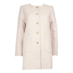 Tara Jarmon Pink Single Breasted Wool Coat Size S