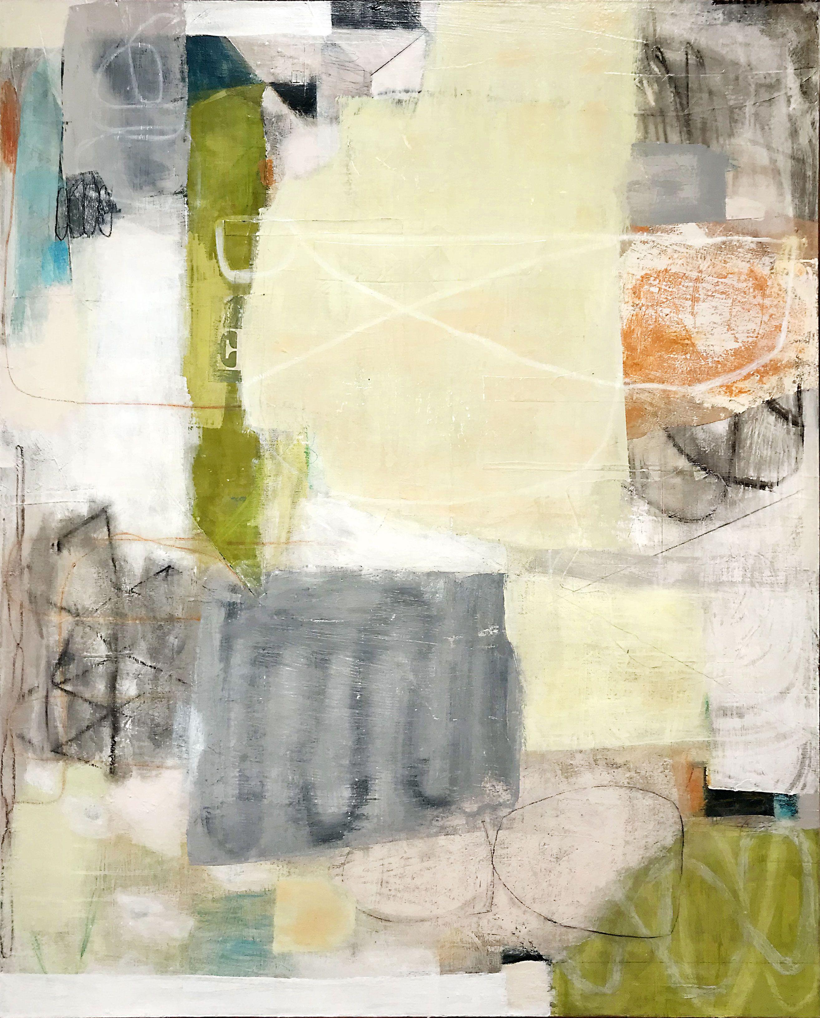 Abstract Painting de Tara Kelley-Cruz - Primordial: Historia del Origen, Pintura, Acrílico sobre lienzo