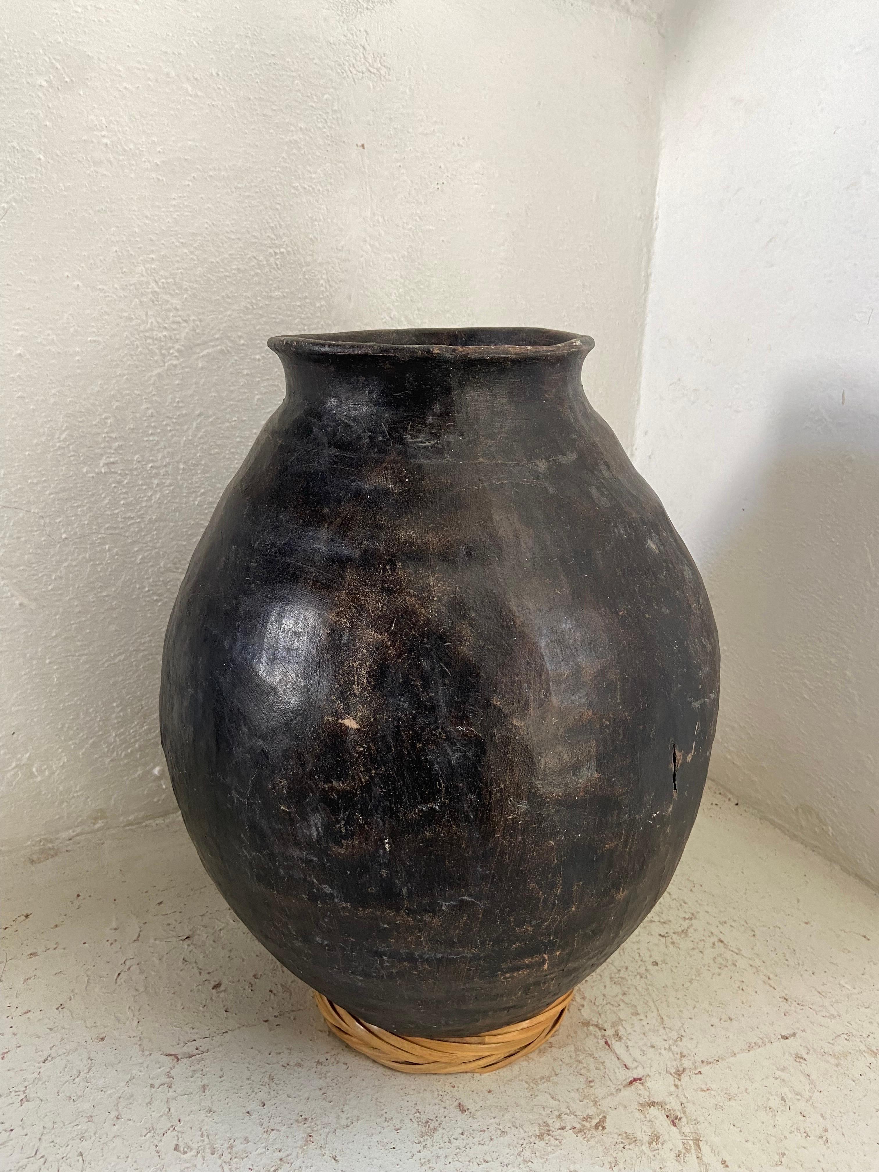 Fired Tarahumara Ceramic Water Vessel from Mexico, circa Early 1900s