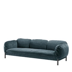 Tarantino Blue Velvet Sofa by Lorenza Bozzoli