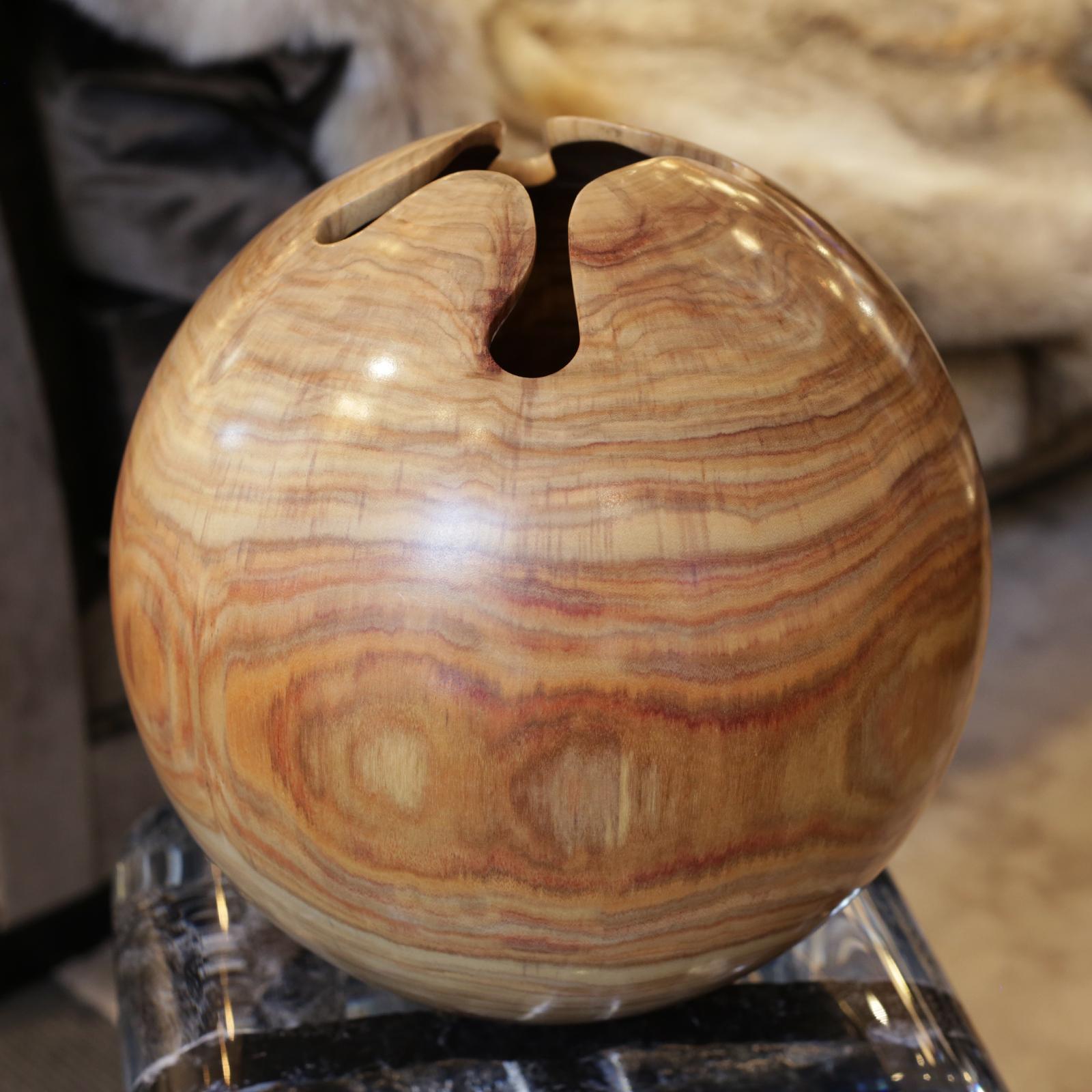 Hand-Carved Tarara Amaria Ball Sculpture For Sale