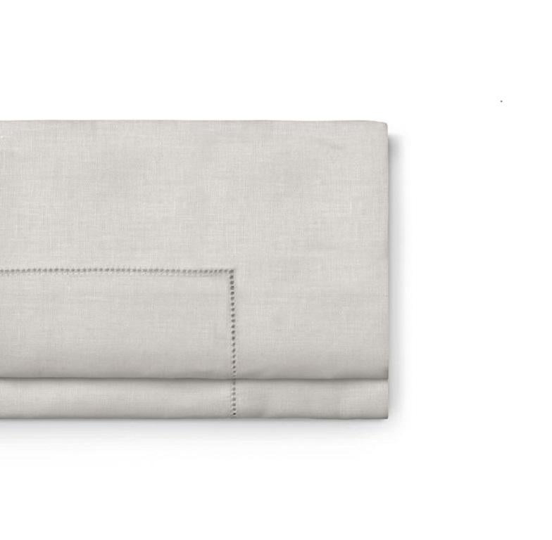Italian Queen Size Premium Linen Duvet Bedding Pearl Grey Molteni&C - Tarascona For Sale