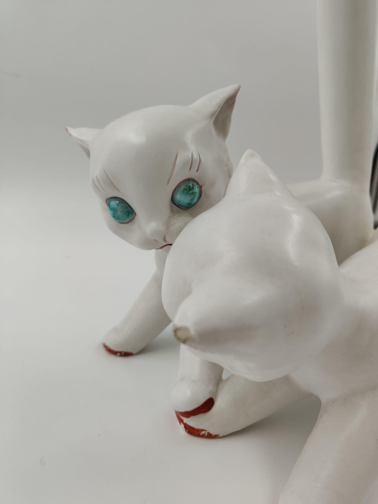 Ceramic kittens by Tarcisio Tosin, Italy, 1940 For Sale 9