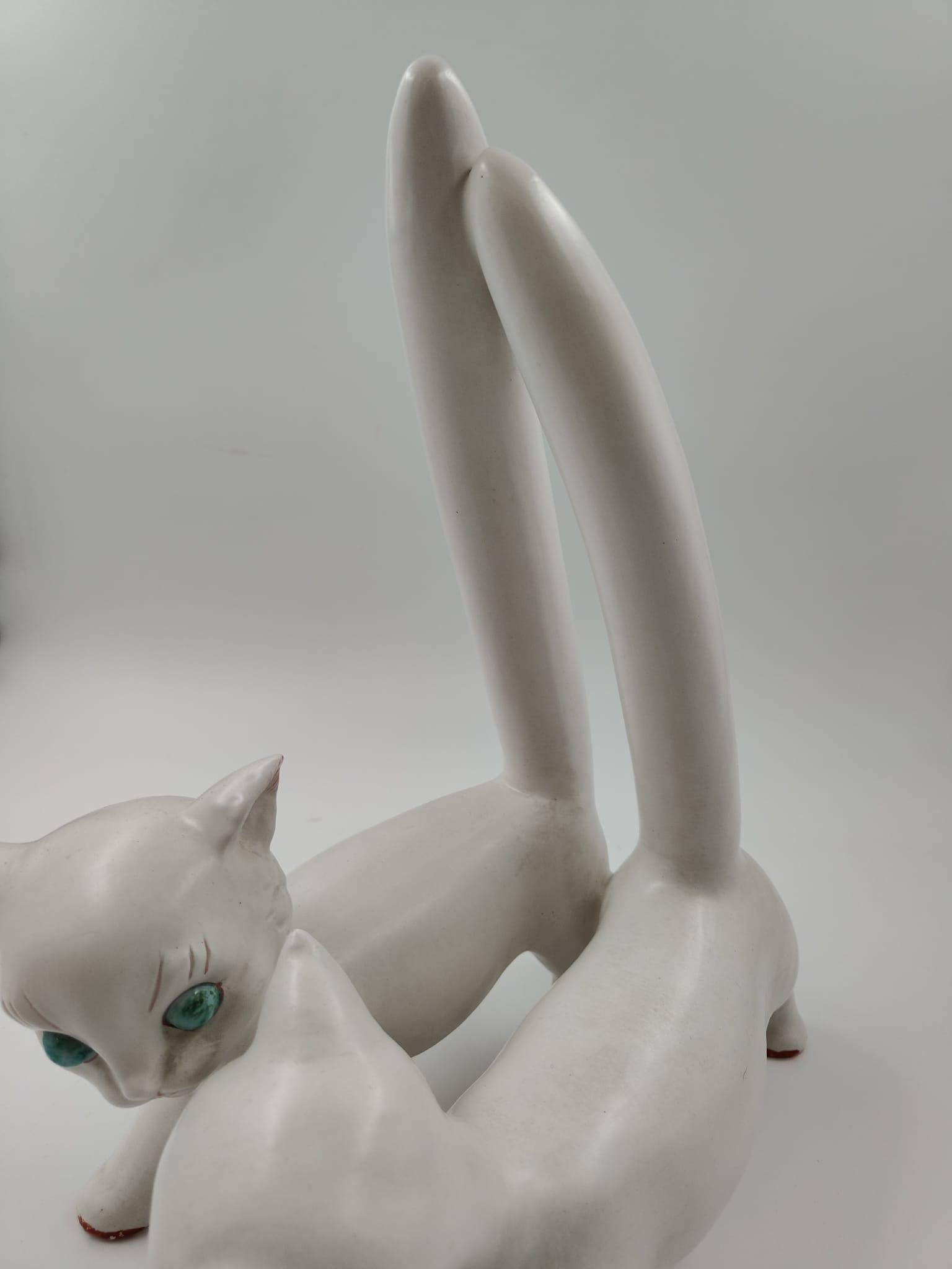 Ceramic kittens by Tarcisio Tosin, Italy, 1940 For Sale 10