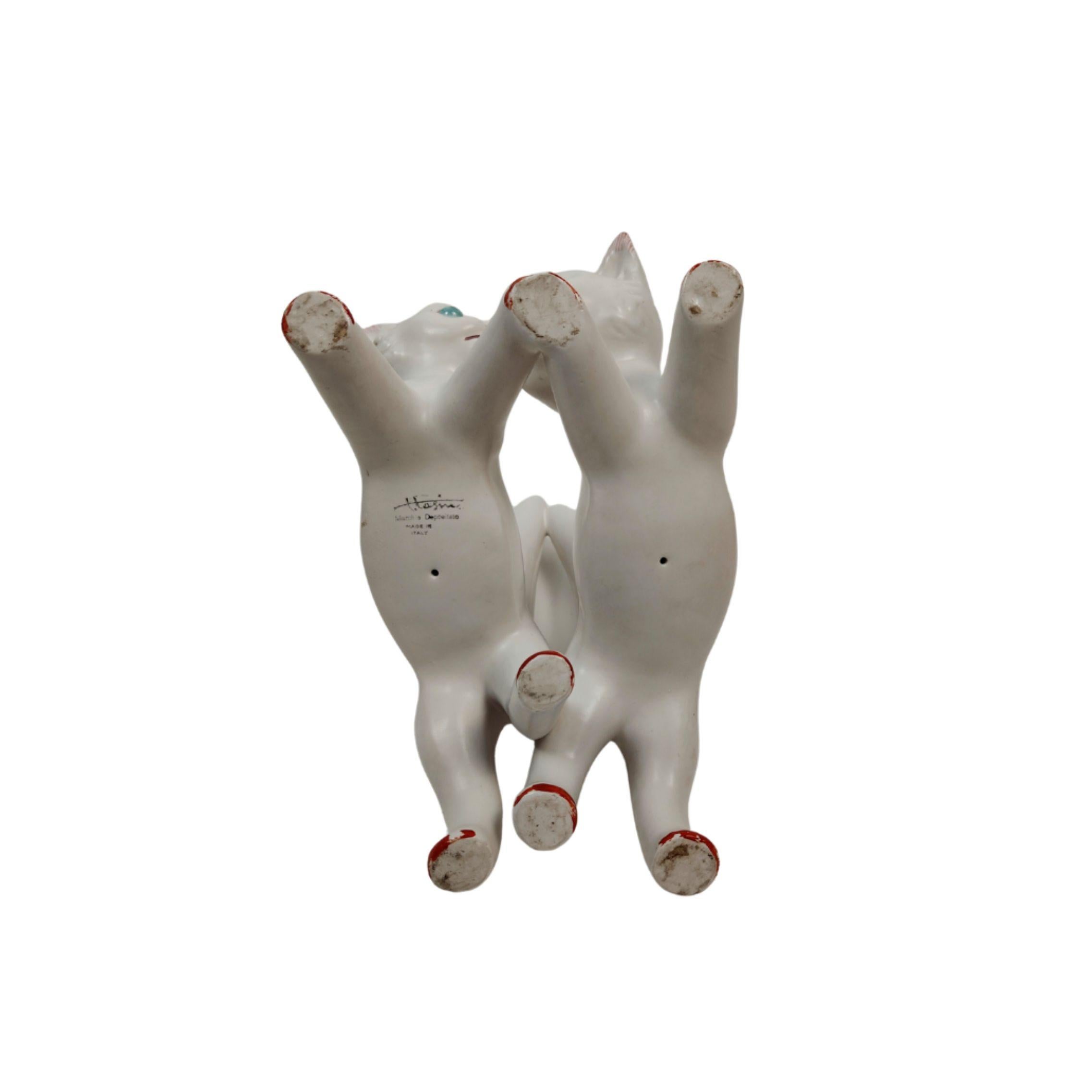 Chatons en céramique de Tarcisio Tosin, Italie, 1940 en vente 7