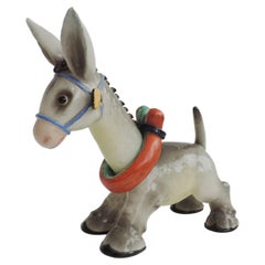 Tarcisio Tosin Monumental Ceramic Donkey for La Freccia, Italy 1940s