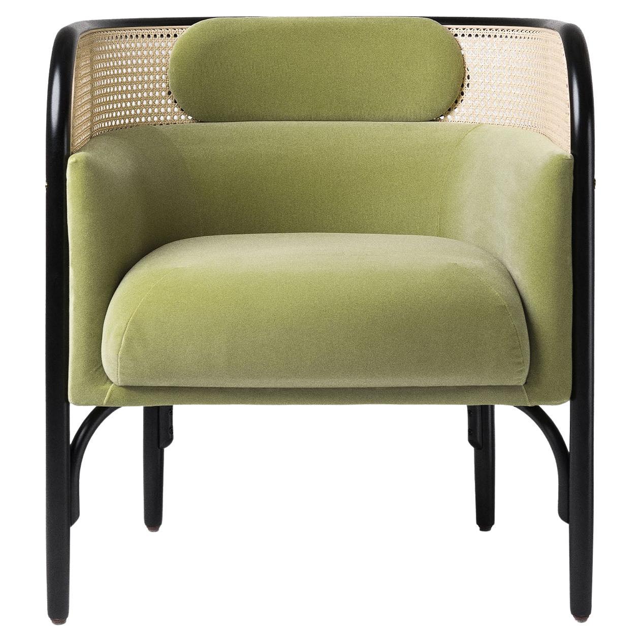 Targa Petit Green Velvet Armchair by GamFratesi