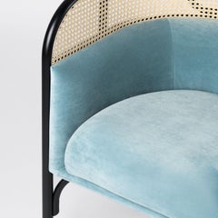 Targa Petit Light blue velvet Armchair