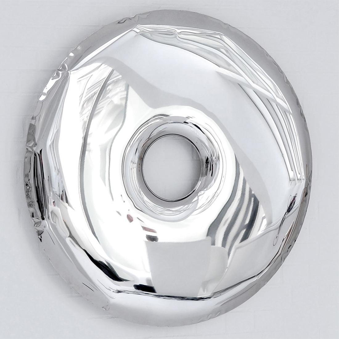Mirror target 120 made in polished stainless steel,
using bending properties of steel sheets.
