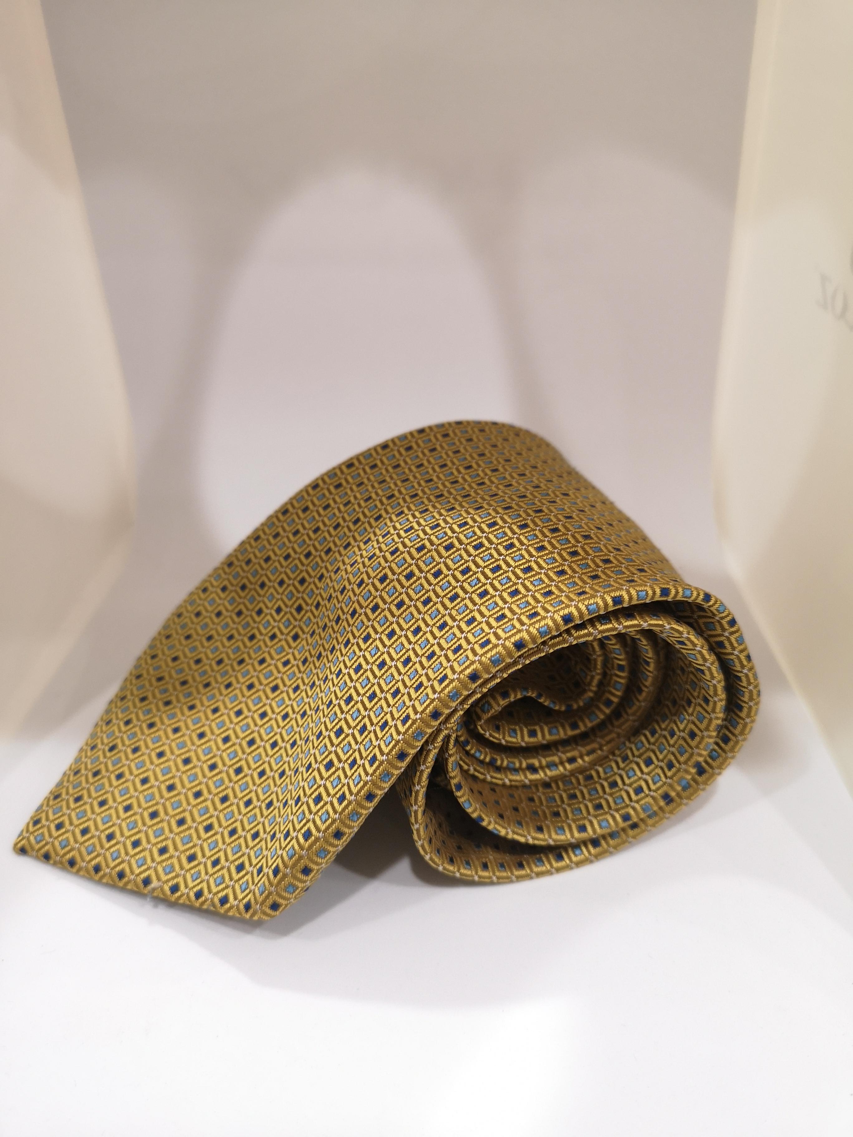Men's Target gold blue silk tie