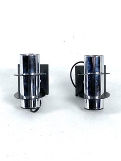 Targetti, pair of wall lamps model Elbow. Italy 1970s