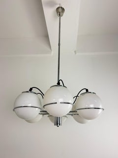 Targetti Sankey 6-light Space-Age Chandelier, 1970