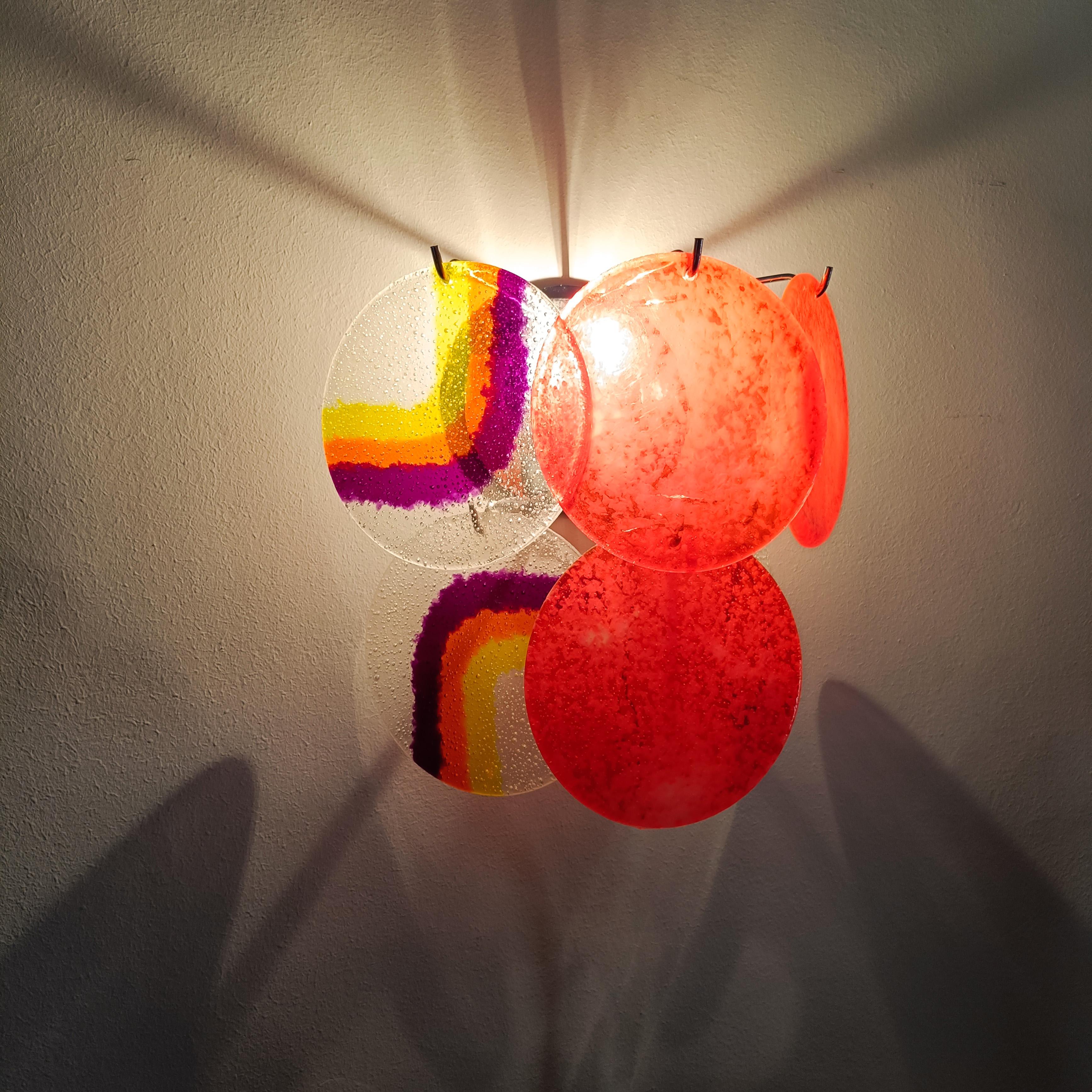 Steel Targetti Sankey. Set of 4 Space Age style sconces, Italy, 1970s For Sale
