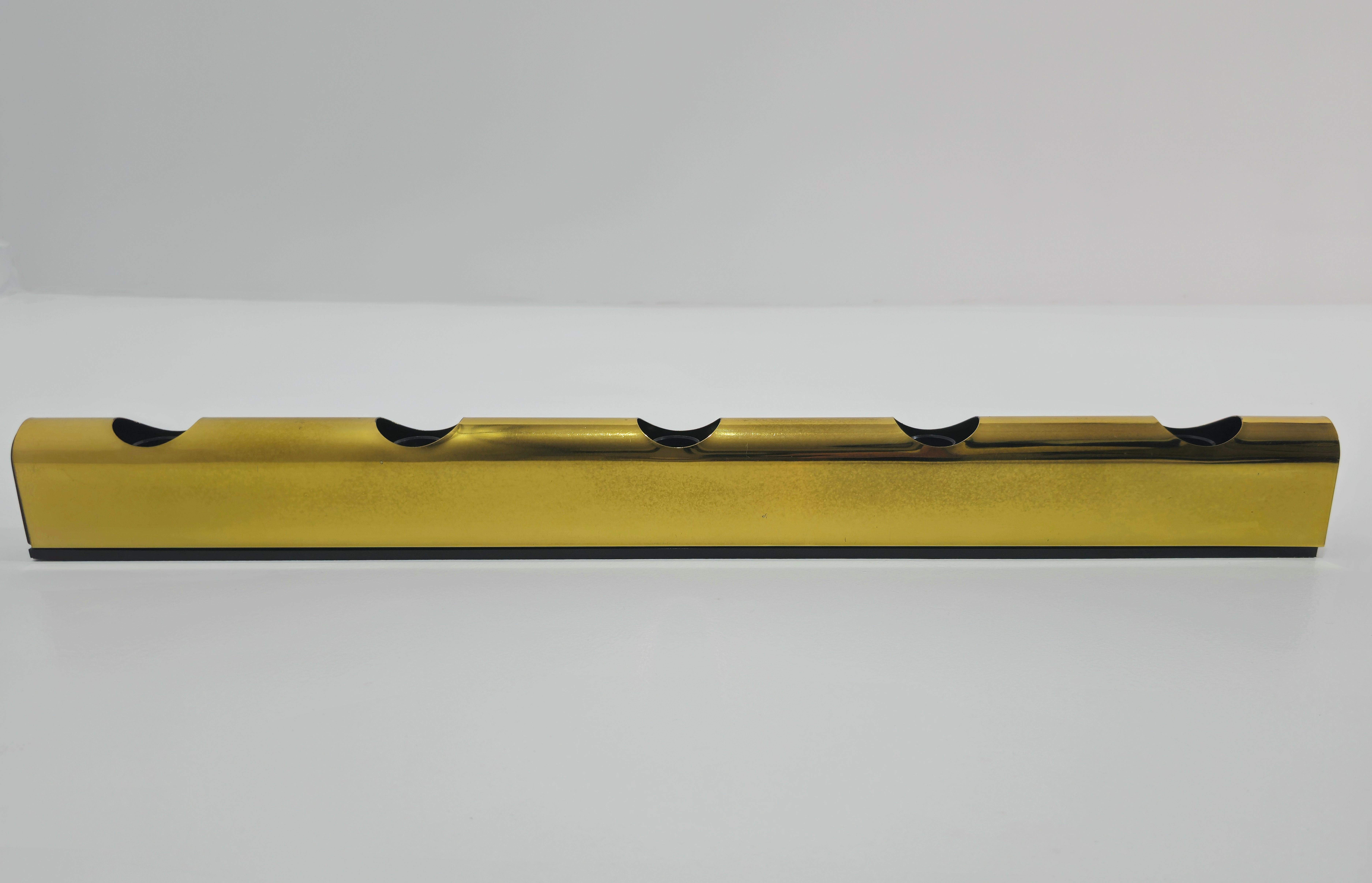 Italian Targetti Sankey Wall Lamp Gold Aluminum Design Itali 1970s Mid-Century Modern For Sale