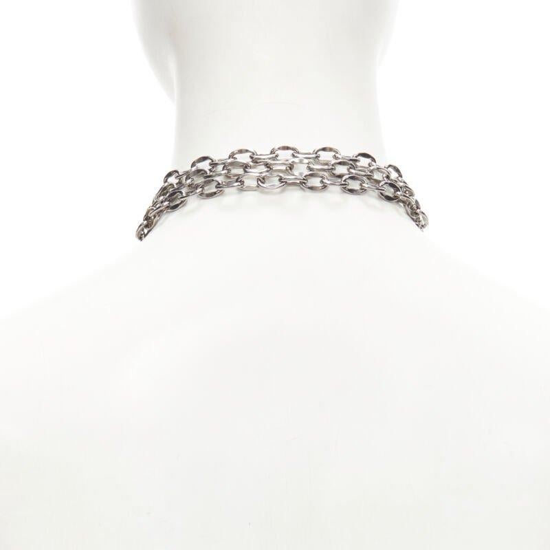 TARINA TARANTINO Lot of 3 Y2K jewel rhinestone heart silver chain necklace 2