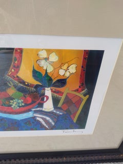 Seriolitografía Tarkay  "Demasiado frío en casa"