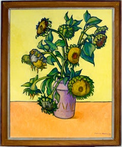 Sunflowers, Large Scale Modernist Floral Bouquet Still-Life by Tarmo Pasto