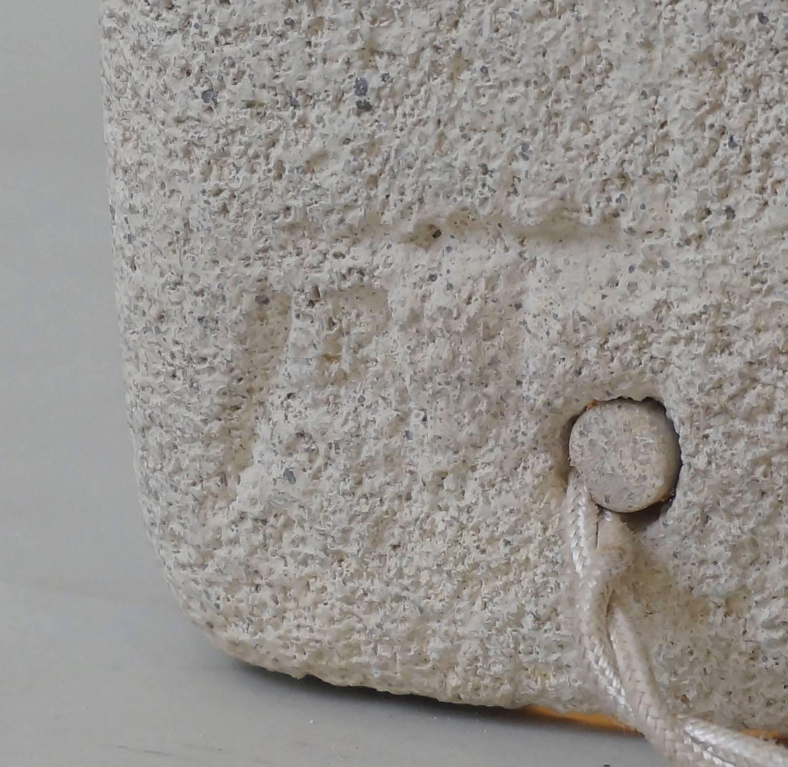 French Tarnos Stone Table Lamp For Sale