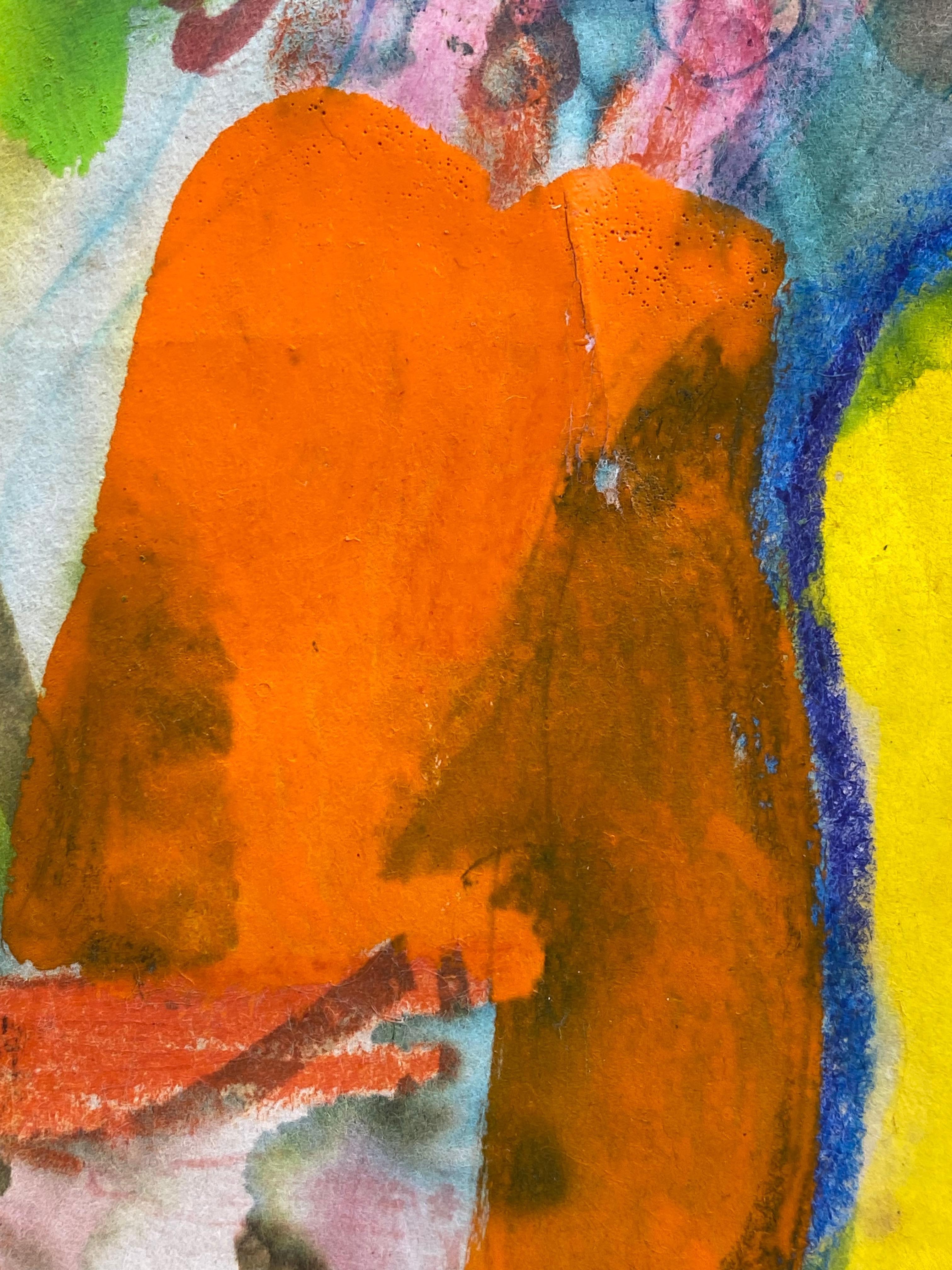 Taro Yamamoto 1953 Provincetown Gemälde in Mischtechnik 