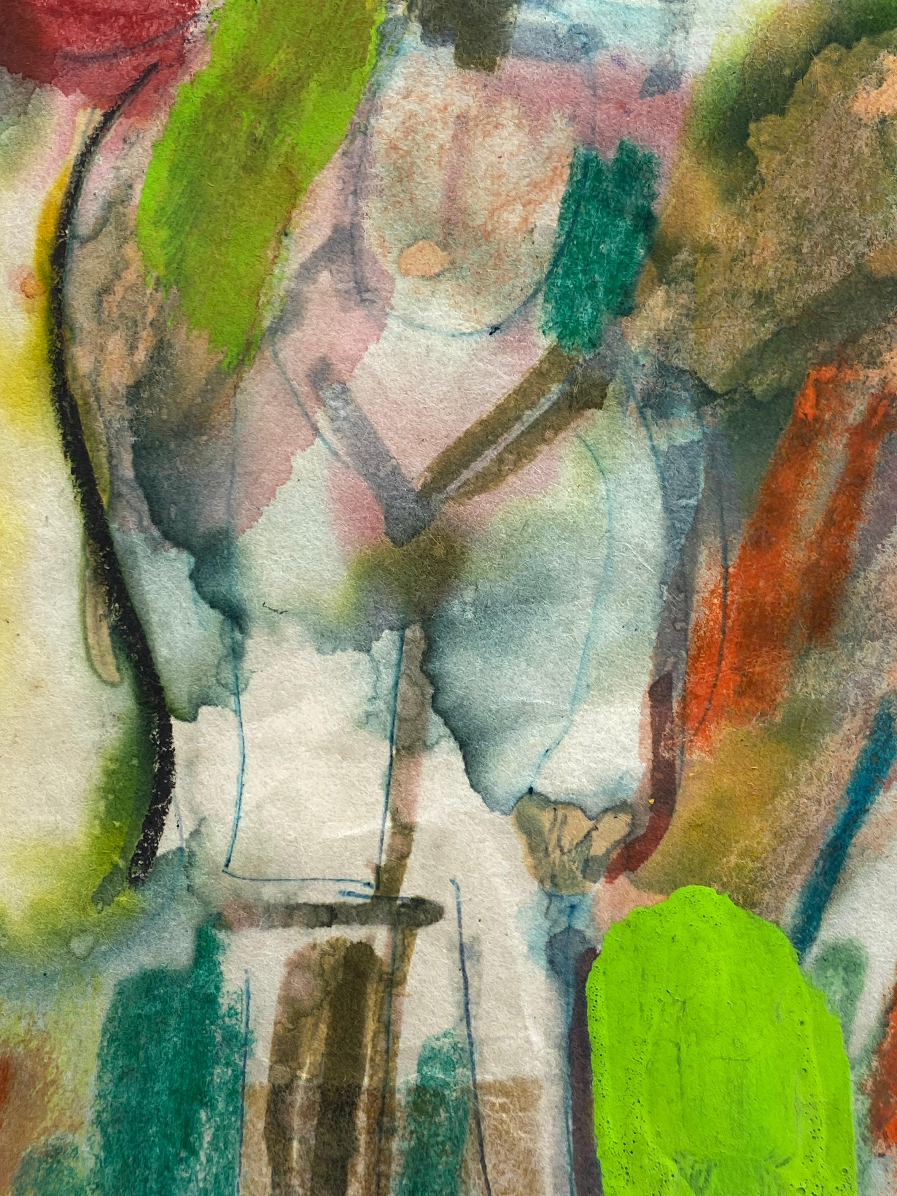 Taro Yamamoto 1953 Provincetown Gemälde in Mischtechnik 